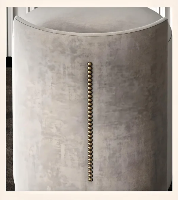 Luxuria Stone & Leather Vanity Ensemble - Elegant Dressing Table Set with LED Mirror & Leather Accents