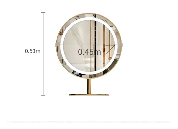 Luxuria Stone & Leather Vanity Ensemble - Elegant Dressing Table Set with LED Mirror & Leather Accents