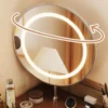 Aria Curve Corner Dressing Table with 360° LED Mirror