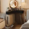 Aria Curve Corner Dressing Table with 360° LED Mirror