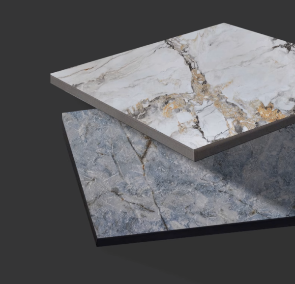 Eleganza Stone & Leather Vanity Ensemble