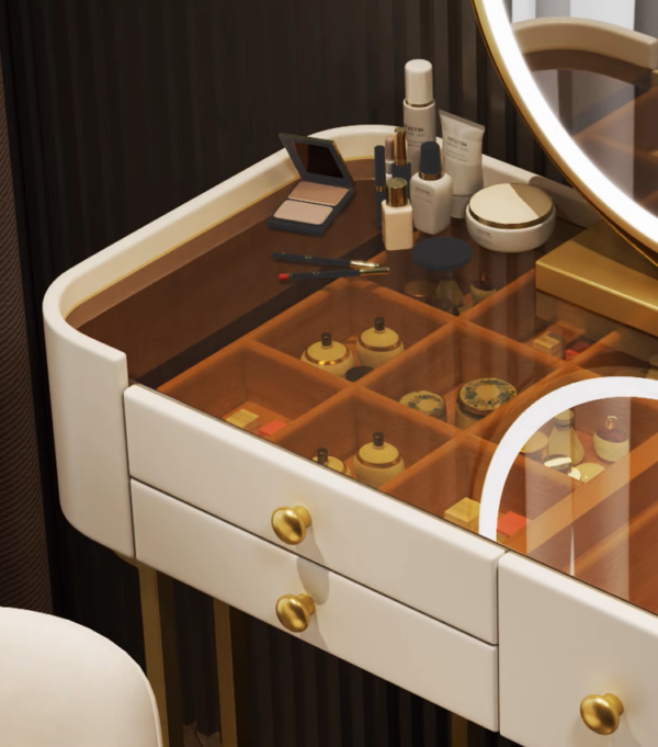 Bianco Luxe Reflection Vanity Set