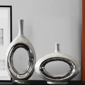 Silver Orbit Vase Collection