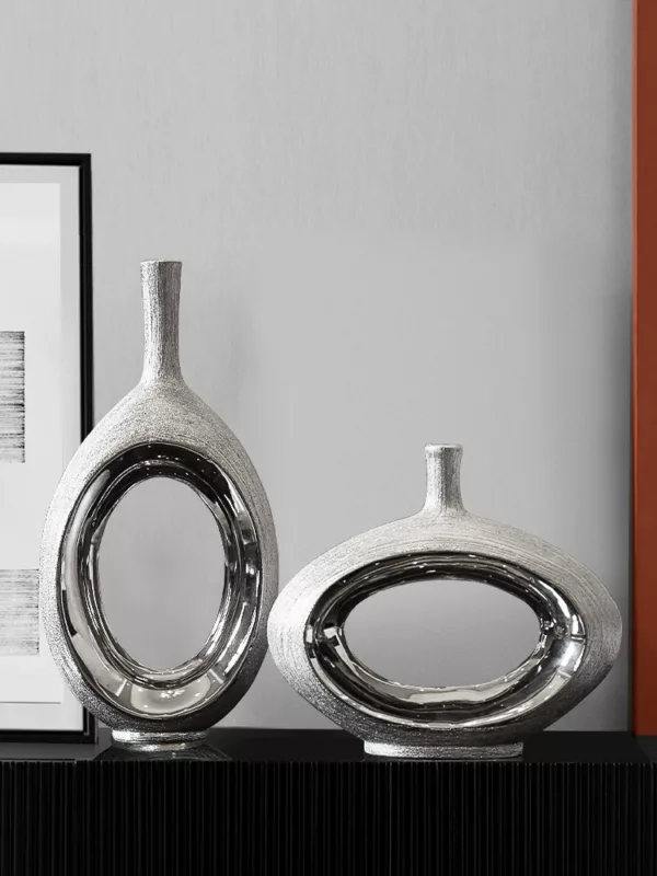 Silver Orbit Vase Collection