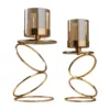 Luxe Spiral Elegance Candlesticks