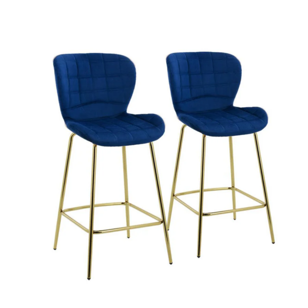 Azure Elegance Bar Chair