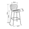 Azure Elegance Bar Chair