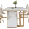 The Luxe Marble Dining Table Set