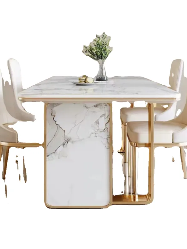 The Luxe Marble Dining Table Set
