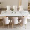 The Luxe Marble Dining Table Set
