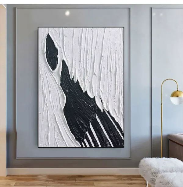 Black And White Rhythmic Decorative Painting
