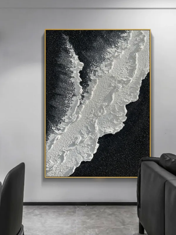 Black And White Rhythmic Decorative Painting