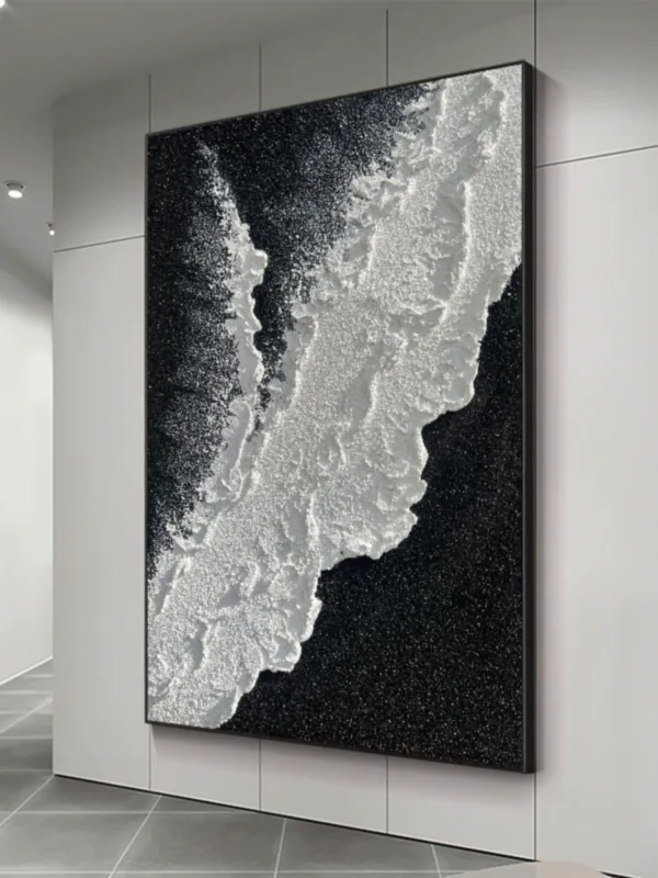 Black And White Rhythmic Decorative Painting