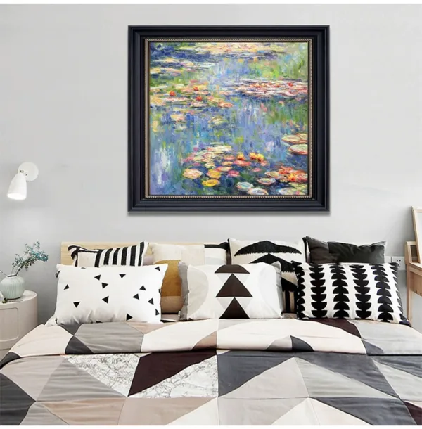 Monet Water Lily Hand-Painted Oil Painting Hanging Painting