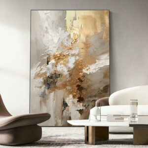 Golden Cascades of Light A Symphony of Metallic Warmth and Textured Elegance in Abstract Motion