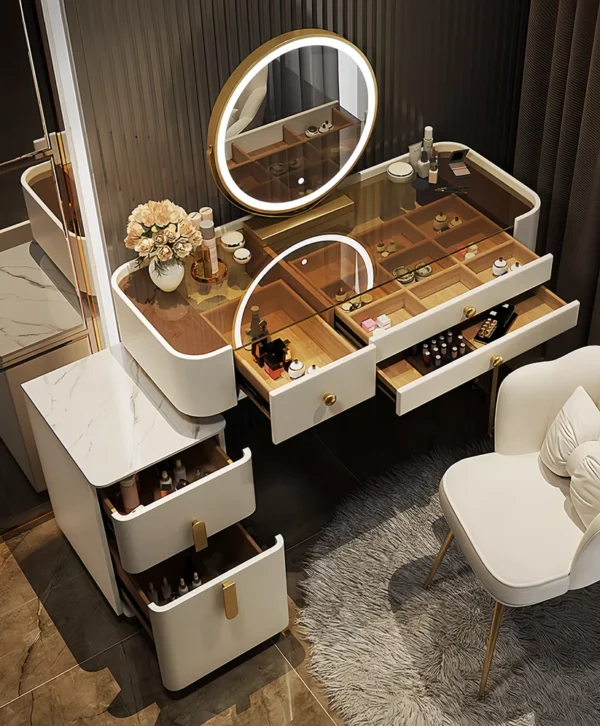 Elegance Unleashed: The Explosive Marble Vanity Set Experience