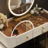 Elegance Unleashed: The Explosive Marble Vanity Set Experience