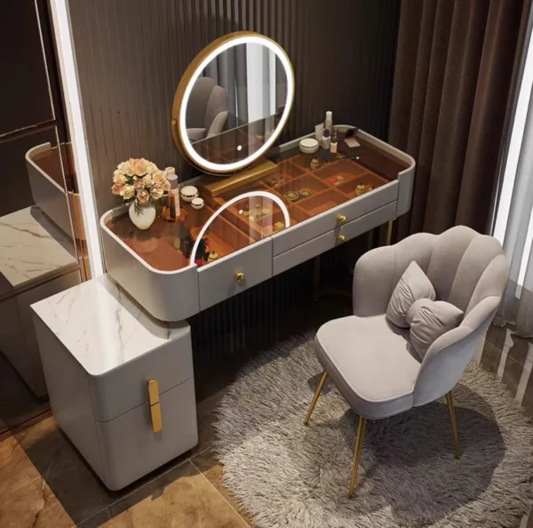 Elegance Unleashed: The Explosive Marble Vanity Set Experience