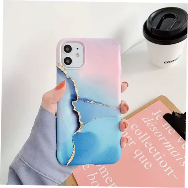 Marble Crack Matte iPhone Cases