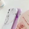 Marble Crack Matte iPhone Cases