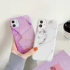 Marble Crack Matte iPhone Cases