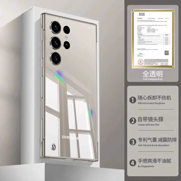 Crystal Transparent Frameless Luxury Shockproof Samsung Cases