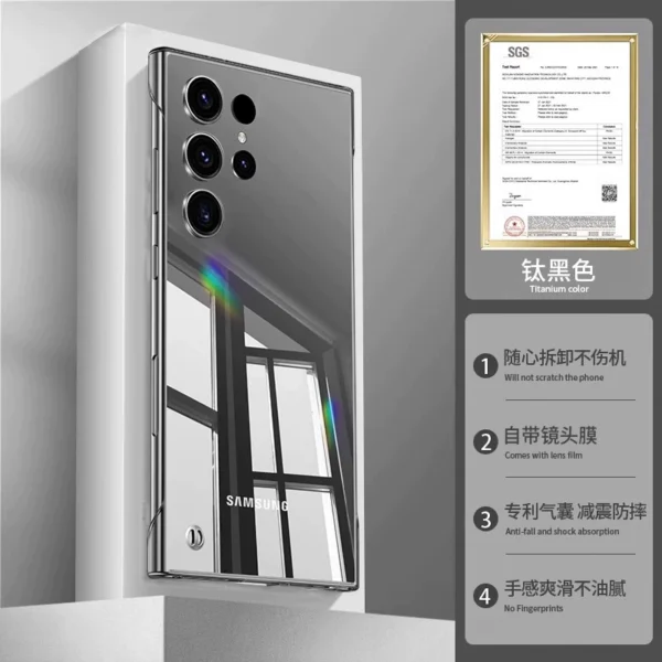 Crystal Transparent Frameless Luxury Shockproof Samsung Cases