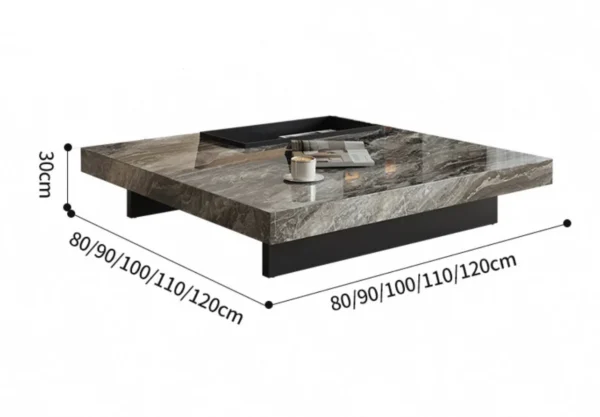 Modern Luxe Square Coffee Table