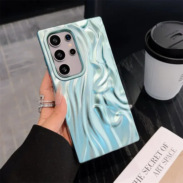 Frosted Electroplated Wrinkle Pattern Samsung Cases