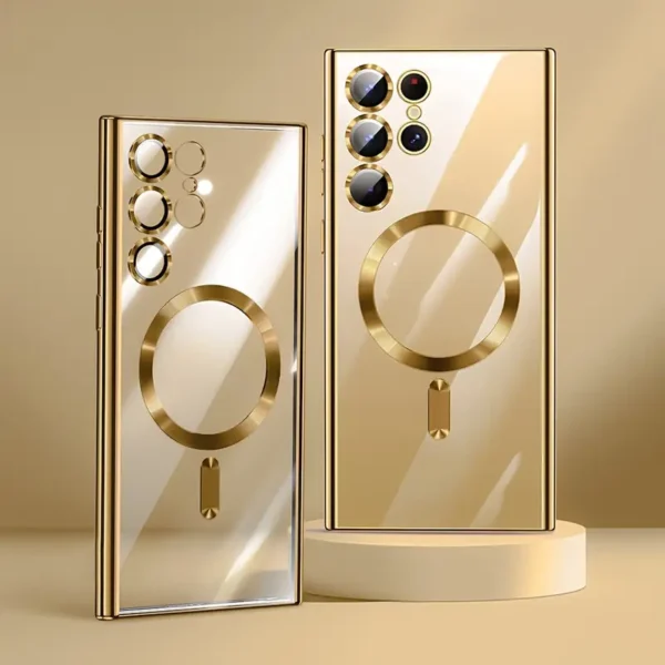 Luxury Magnetic Wireless Charging Samsung Cases