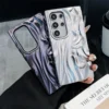 Frosted Electroplated Wrinkle Pattern Samsung Cases