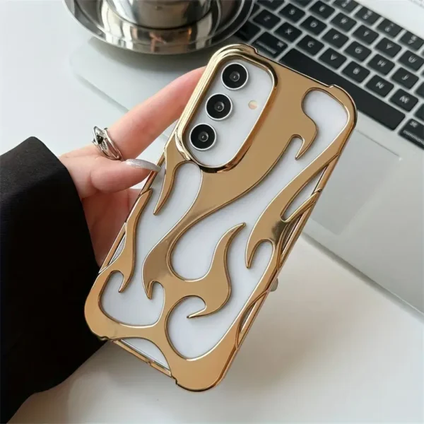 Hollow Out Flame Fire Samsung Cases