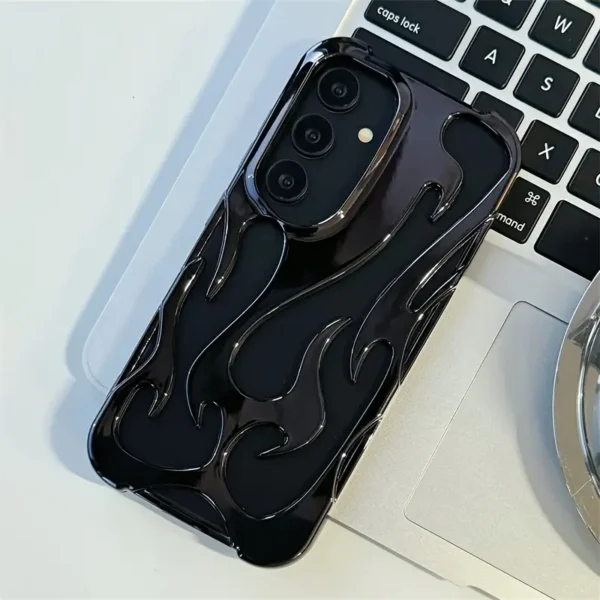 Hollow Out Flame Fire Samsung Cases