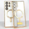 Transparent Magnetic Wireless Charging Electroplated Shockproof Samsung Cases