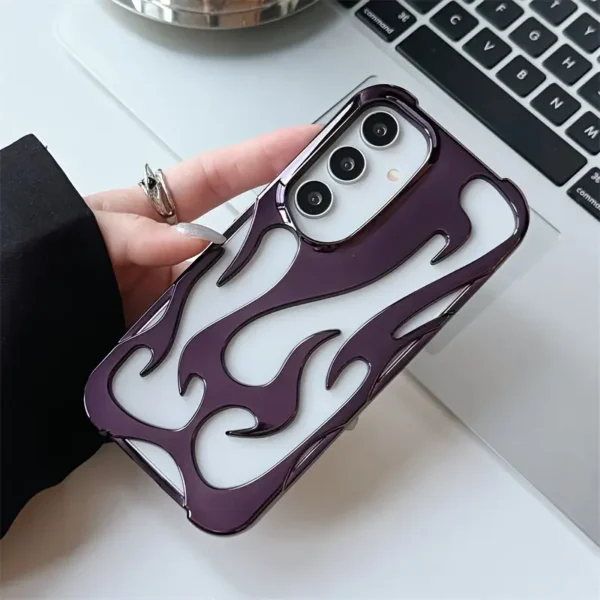Hollow Out Flame Fire Samsung Cases
