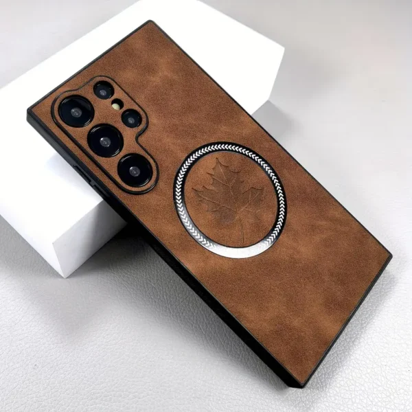 Synthetic Sheepskin Faux Leather Samsung Cases