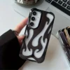 Hollow Out Flame Fire Samsung Cases