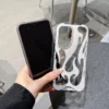 Black Flame Shell Samsung Cases