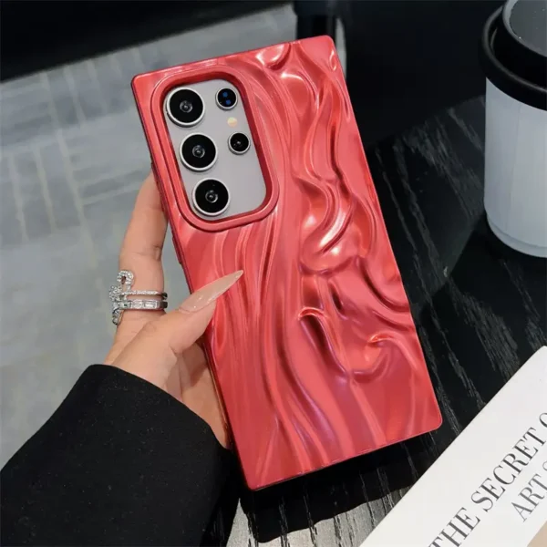 Frosted Electroplated Wrinkle Pattern Samsung Cases