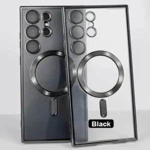 Transparent Magnetic Wireless Charging Electroplated Shockproof Samsung Cases