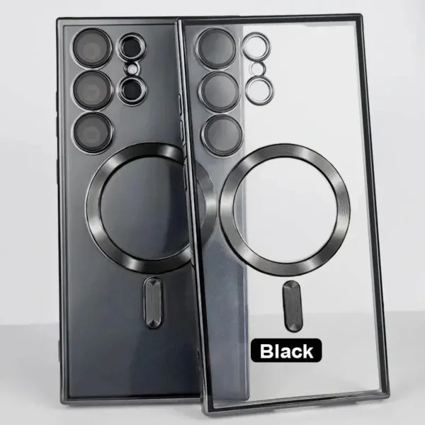 Transparent Magnetic Wireless Charging Electroplated Shockproof Samsung Cases