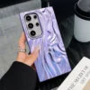 Frosted Electroplated Wrinkle Pattern Samsung Cases