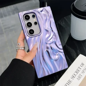 Frosted Electroplated Wrinkle Pattern Samsung Cases