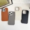 Electroplating Frame Litchi Pattern iPhone Cases