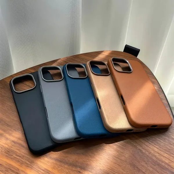 Electroplating Frame Litchi Pattern iPhone Cases