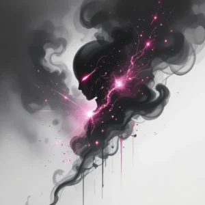 Swirling smoke clouds