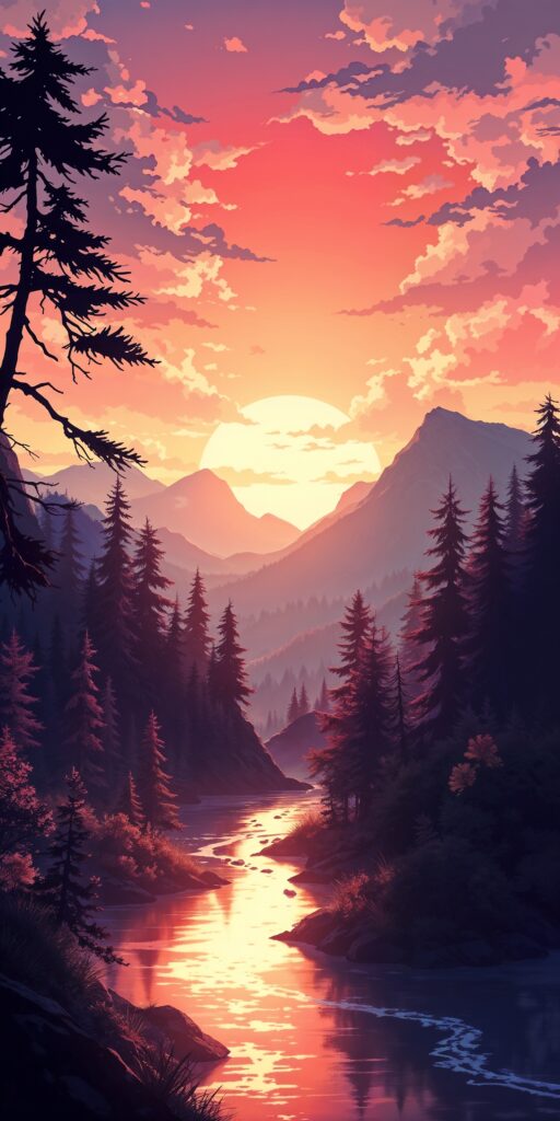 Scenic Designs phone case pattern