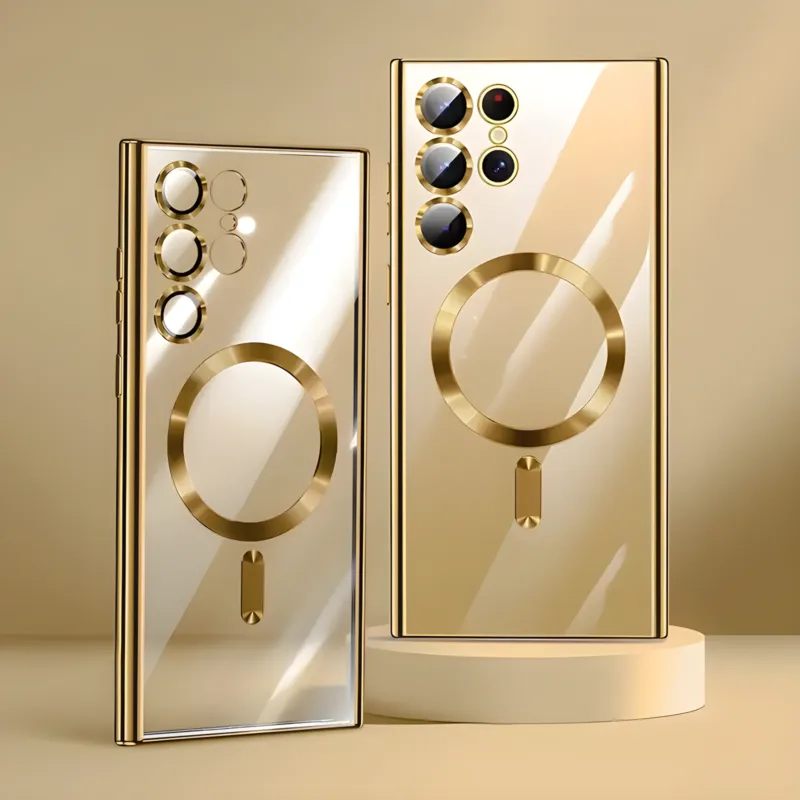 Luxury Magnetic Wireless Charging Samsung Cases