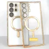 Transparent Magnetic Wireless Charging Electroplated Shockproof Samsung Cases