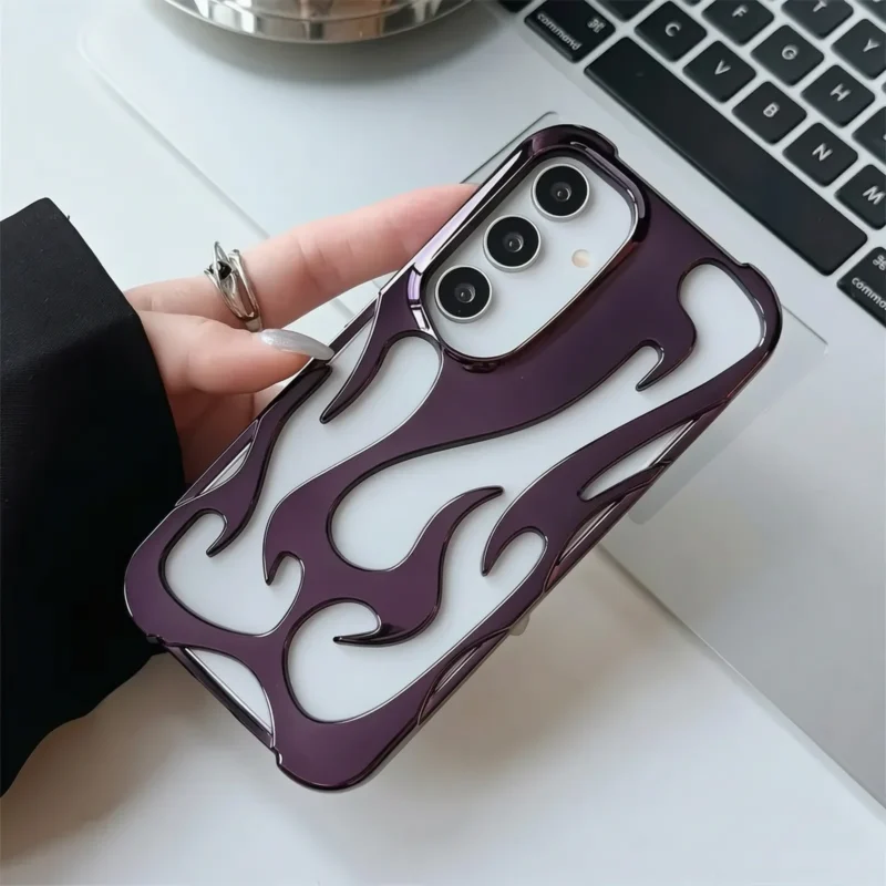Hollow Out Flame Fire Samsung Cases